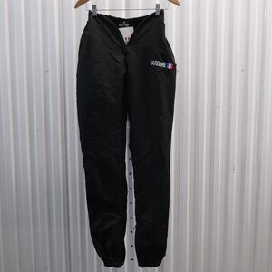 Varenne V Cut Women's Black Nylon Track Pants Joggers Athletic Logo Size XS
